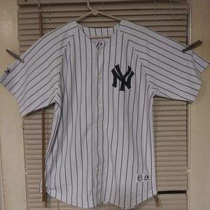 NY Yankees #2 Jeter, Official Majestic Home Jersey